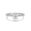 Anillo Solitario Oval Pave con Halo Escondido 1 ct