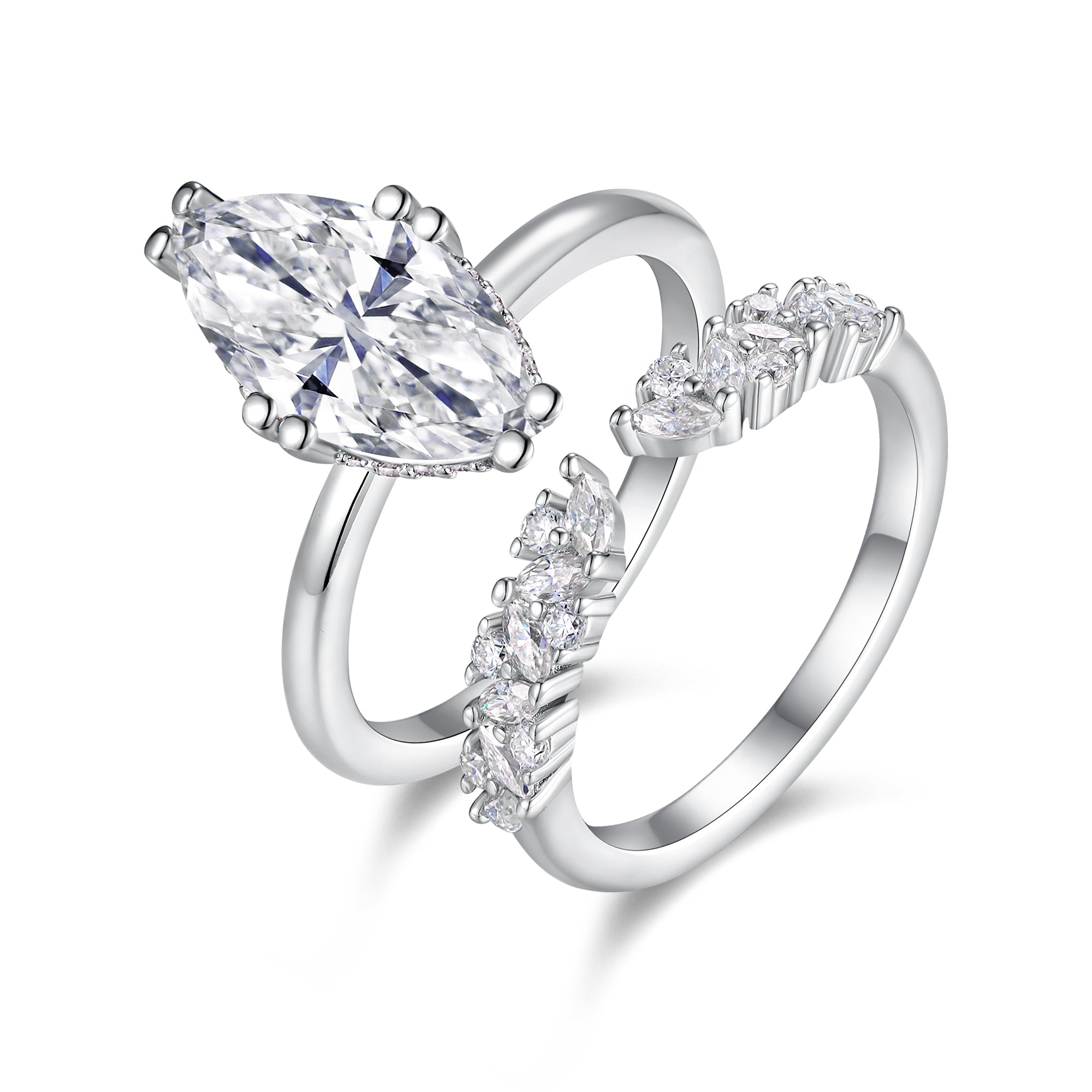 Degal Image Set de Anillos Ensamblables Corte Marquise 2.5ct – DEGAL