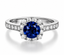Anillo Corona Cuadrada Zafiro
