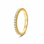 Anillo Eternity 3 puntos baño de oro