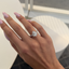 Anillo Solitario Halo Pave Pera 1.8 Ct