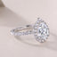 Anillo Solitario Halo Pave Pera 1.8 Ct