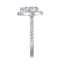 Anillo Solitario Halo Pave Pera 1.8 Ct
