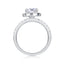 Anillo Solitario Halo Pave Pera 1.8 Ct