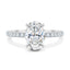 Anillo Solitario Pave Oval 1 ct