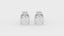 Aros Stud Oro Blanco y Diamantes Lab 0.50ct