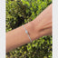 Pulsera Tennis Punto de Luz Corte Esmeralda