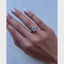 Anillo Solitario Pave Corte Esmeralda - Bañado en Oro - 2 Ct